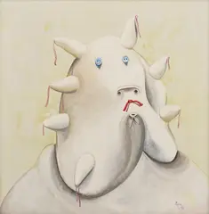 Untitled by Peter Paone, acrylic and graphite on canvas painting titled ", sold Aug 2026