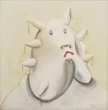 Untitled by Peter Paone, acrylic and graphite on canvas painting titled ", sold Aug 2026