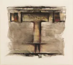 Untitled by Karl A. Umlauf, charcoal and pastel on paper painting, sold Aug 2026