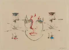 Untitled by Larry Rivers, color lithograph on ivory Japan paper laid to cream Japan paper support (chine colle), sold Aug 2026