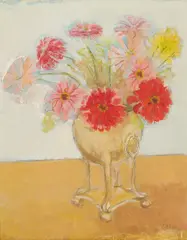 Untitled by Charles Inzer, oil and pencil on board, sold Aug 2026