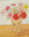 Untitled by Charles Inzer, oil and pencil on board, sold Aug 2026