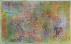 Untitled by Robert Natkin, acrylic on wove paper abstract painting, sold Aug 2026