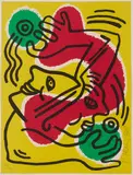 Untitled by Keith Haring, color lithograph, sold Aug 2026