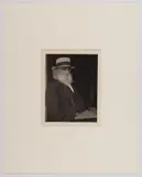 BROTHER WILLIAM ANDERSON SHAKER MT. LEBANON PHOTOGRAPHIC PORTRAIT by Doris Ulmann, platinum print depicting a bearded man wearing traditional Shaker clothing and hat, sold Dec 2023