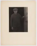 NEW ENGLAND MAN PHOTOGRAPHIC PORTRAIT by Doris Ulmann, platinum print depicting a man wearing a cap, sold Dec 2023