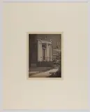 IN SALEM PHOTOGRAPHIC IMAGE by Doris Ulmann, platinum print on rice paper depicting the columned portico of an ivy covered building, sold Dec 2023