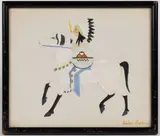 PAINTING by Julian Martinez, gouache on paper, sold Dec 2023