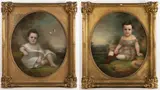 ATTRIBUTED PAIR OF PORTRAITS by Washington Bogart Cooper, oil on canvas, sold Dec 2023