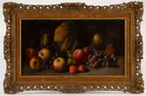 STILL-LIFE PAINTING WITH FRUIT by George Walter Harris, oil on canvas, sold Dec 2023