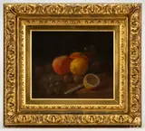 STILL-LIFE PAINTING by Joshua P. Andrews, oil on canvas, sold Dec 2023