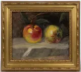 STILL-LIFE WITH APPLES by Henry Livingston Hillyer, oil on canvas, sold Dec 2023