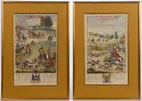 SPORTING PRINTS, LOT OF TWO by Richard Blome, hand-colored engravings, sold Oct 2023