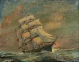 NAUTICAL PAINTING by Fred Smith, oil on canvas, sold Oct 2023