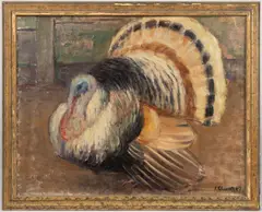 TURKEY PAINTING by Shirataki Ikunosuke, oil on canvas, sold Oct 2023