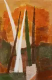 ABSTRACT COLLAGE by Walter Thrift, mixed media on board, sold Oct 2023