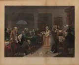 Untitled by American Colonial Historical Print, hand-colored steel engraving, sold Sep 2023