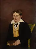FOLK ART PORTRAIT OF A BOY by Samuel T. Taylor, oil on canvas, sold Sep 2023