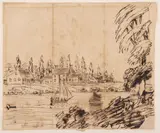 ATTRIBUTED VIRGINIA SKETCH by Felix Thomas Sharples, ink on paper, sold Sep 2023