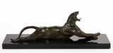 Untitled by Anna Hyatt Huntington, BRONZE FIGURE OF A YAWNING TIGER, sold Sep 2023