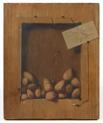 S.S. DAVID (AMERICAN, 1847-1898) TROMPE L'OEIL PAINTING OF ALMONDS by De Scott Evans, oil on canvas, sold Sep 2023