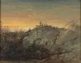 LANDSCAPE WITH FIGURES by William Louis Sonntag, oil on board, sold Sep 2023