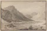 ATTRIBUTED, DIMINUTIVE ITALIAN LANDSCAPE by Conrad Wise Chapman, watercolor en grisaille on paper, sold Sep 2023