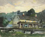 Untitled by Della J. Barber, Oil on board, sold May 2024