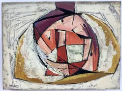 Untitled by Richard Rogers, Oil on board, sold May 2024