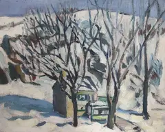 Untitled by Della J. Barber, Oil on board, sold May 2024