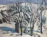 Untitled by Della J. Barber, Oil on board, sold May 2024