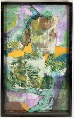 Effigies of the Bird Clan by Elnora "Nora" Hauser, Oil on board, sold May 2024