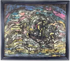Untitled by Elnora "Nora" Hauser, Oil on board, sold May 2024