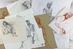 Untitled by Tom Birkner, Pencil and pastel drawings (11), sold May 2024