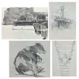 Untitled by Tom Birkner, Pencil drawings (4), sold May 2024