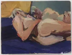 Untitled by Tom Birkner, Oil on board, sold May 2024