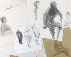 Untitled by Tom Birkner, Pencil and pastel drawings (10), sold May 2024