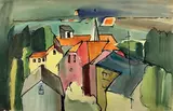 Untitled by Richard Rogers, Watercolor, sold May 2024