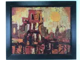 Untitled by Elnora "Nora" Hauser, Oil on board, sold May 2024