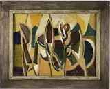 Untitled by Elnora "Nora" Hauser, Oil on board, sold May 2024