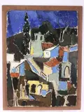 Nora's first painting in San Miguel by Elnora "Nora" Hauser, Mixed media, sold May 2024