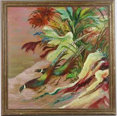 Two Pheasants by Charles Child, Oil on board, sold Jun 2024