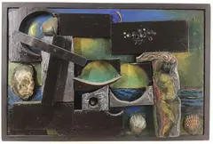Untitled by Elnora "Nora" Hauser, Mixed media (construction collage), sold Jun 2024