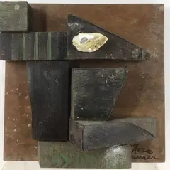 Untitled by Elnora "Nora" Hauser, Mixed media (construction collage), sold Jun 2024