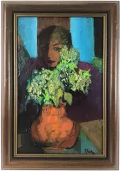 Untitled by Elnora "Nora" Hauser, Oil on board, sold Jun 2024
