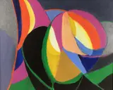 The Ballon Festival by Elnora "Nora" Hauser, Oil on board, sold Jun 2024