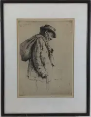Marchaud d' Habits by William Auerbach-Levy, Etching, sold Jun 2024