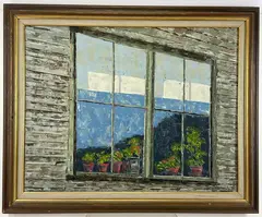 Untitled by Leonard Dimmick, Oil on Board, sold Jul 2024
