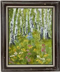 Untitled by Leonard Dimmick, Oil on board, sold Jul 2024