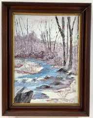 Untitled by Leonard Dimmick, Oil on board, sold Jul 2024